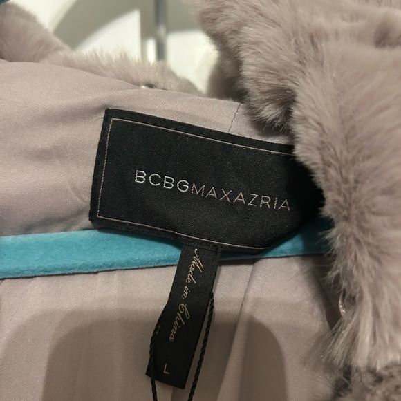 BCBGMaxAzria Gray Faux Fur Coat - Picture 5 of 7